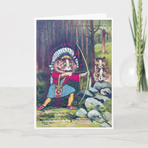 Cats from North America - Louis Wain Thank You Card