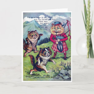Cats from Scotland - Louis Wain Thank You Card