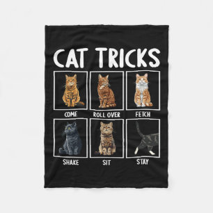 Cats Funny Cat Tricks Fleece Blanket