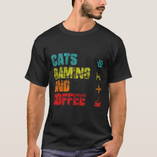 Cats Gaming And Coffee Cat S Essentials T-Shirt