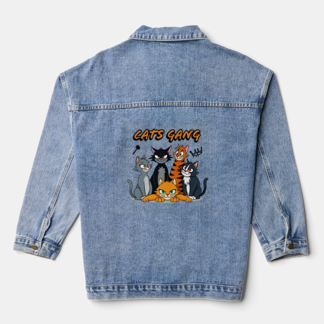 Cat's Gang Denim Jacket (Back)
