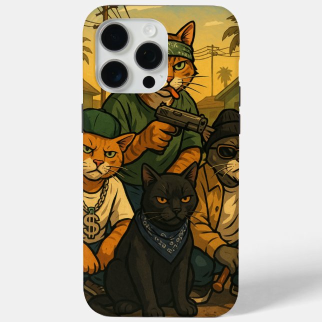 Cats Gang in Grove St Case-Mate iPhone Case (Back)