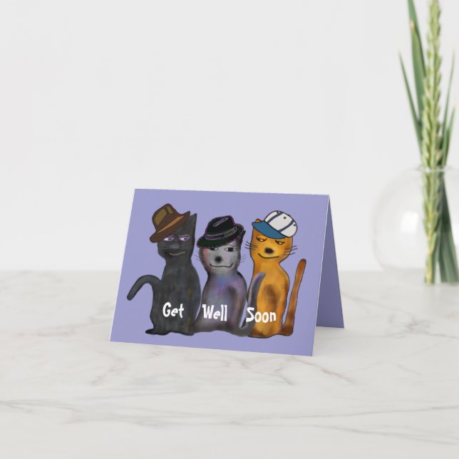 Cats Get Well Soon Card (Front)