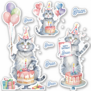 Cats Happy Birthday Personalized