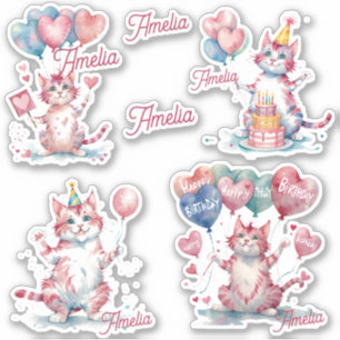 Cats Happy Birthday Personalized