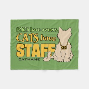 CATS HAVE STAFF custom fleece blankets