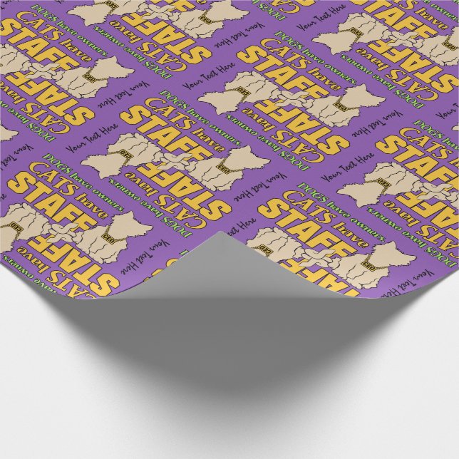 CATS HAVE STAFF custom wrapping paper (Corner)
