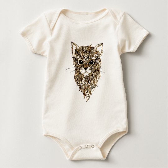 Cat's Head 3 Baby Bodysuit
