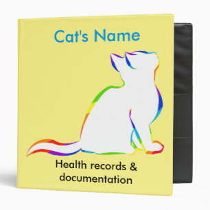 Cat's health documents binder