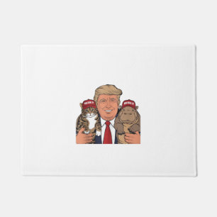 Cats Hippos and Trump Unite for Moo Deng 24 Glory Doormat