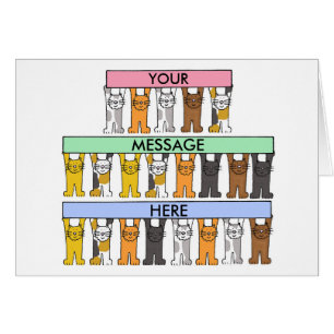 Cats Holding Banners to Customize