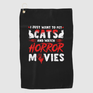 Cats & Horror Movies Golf Towel