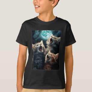 Cats Howling At The Moon Funny Cat Meme Alpha Male T-Shirt