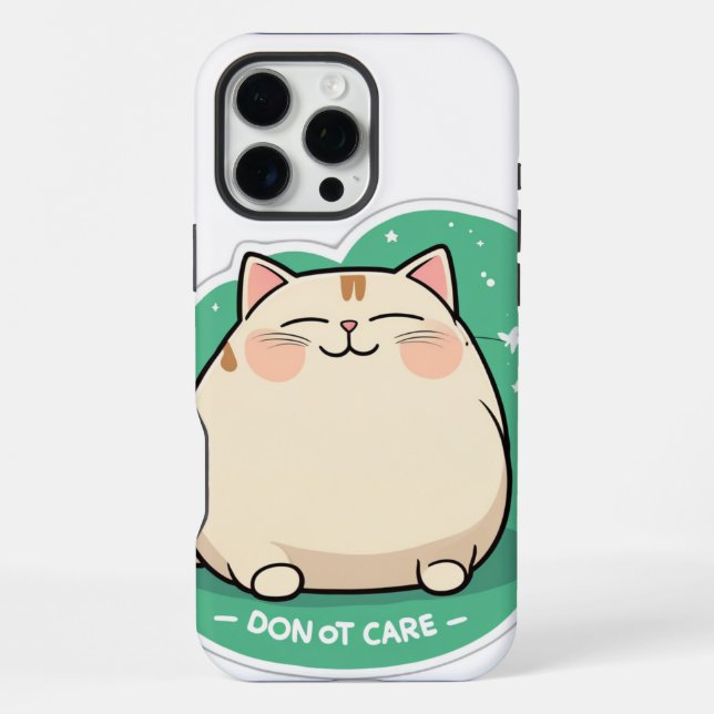 Cat's I don't Care  iPhone Case (Back)