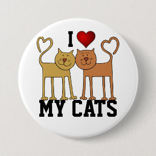 Cats: I Love My Cats 3 Inch Round Button