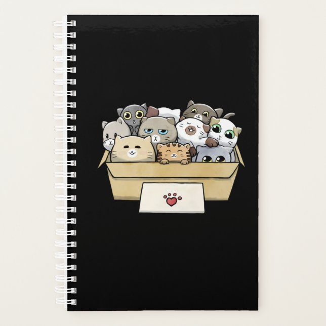 Cats In A Box Cat Day Cat Lover Planner (Front)