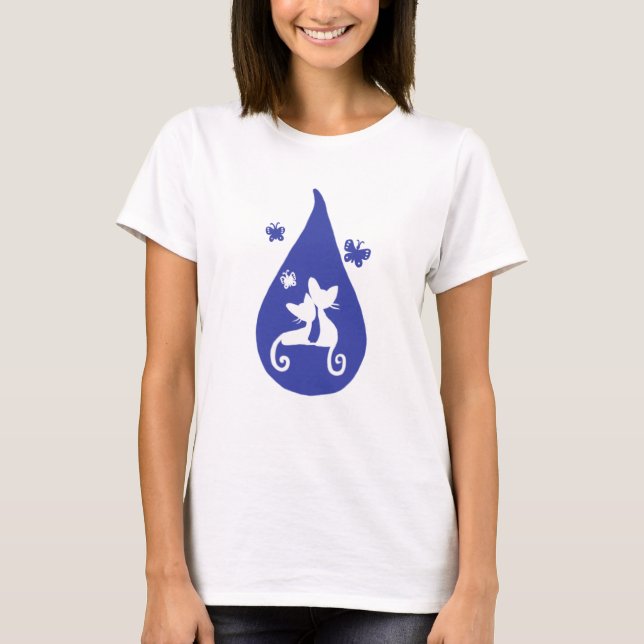 Cats in a drop T-Shirt (Front)