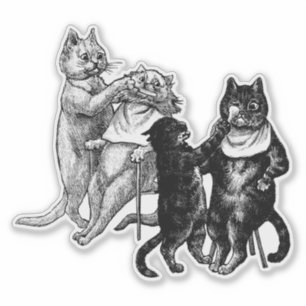 Cats In barbershop Haircut illustration art