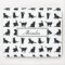 Cats in Black Silhouette Pattern with First Name
