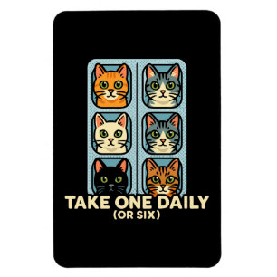 Cats In Blister Pack Medicine For Happiness Magnet