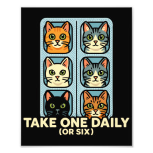 Cats In Blister Pack Medicine For Happiness Photo Print