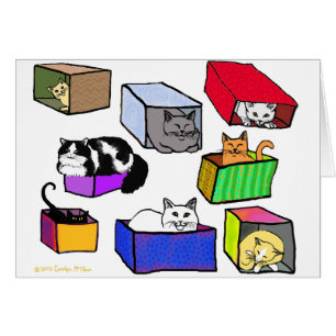 Cats in Boxes Card