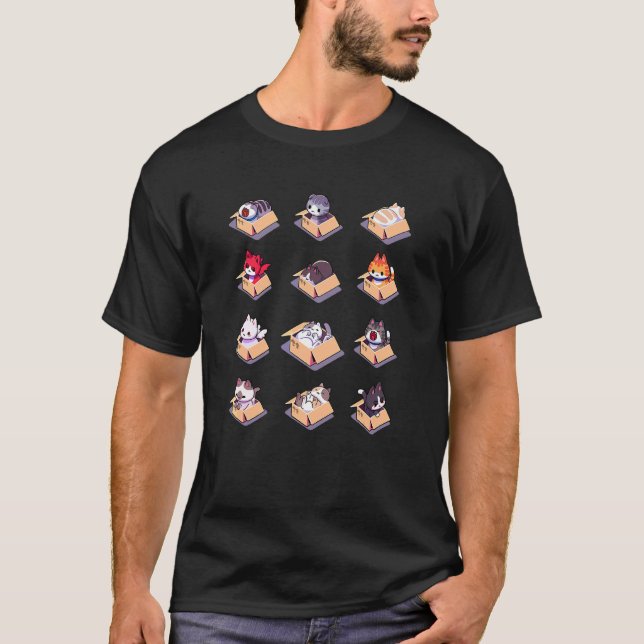 Cats In Boxes  Cat T-Shirt (Front)