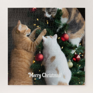 Cats In Christmas Tree Jigsaw Puzzle