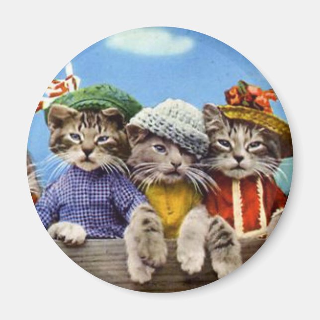 Cats in Hats Magnet (Front)