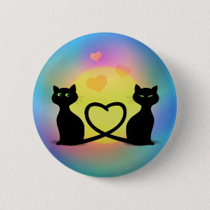 Cats In Love 2 Inch Round Button