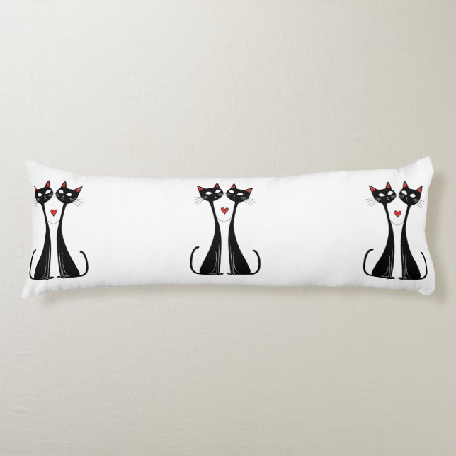 Cats in Love Body Pillow (Front)