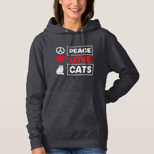 Cats In Love, cats meowing Hoodie