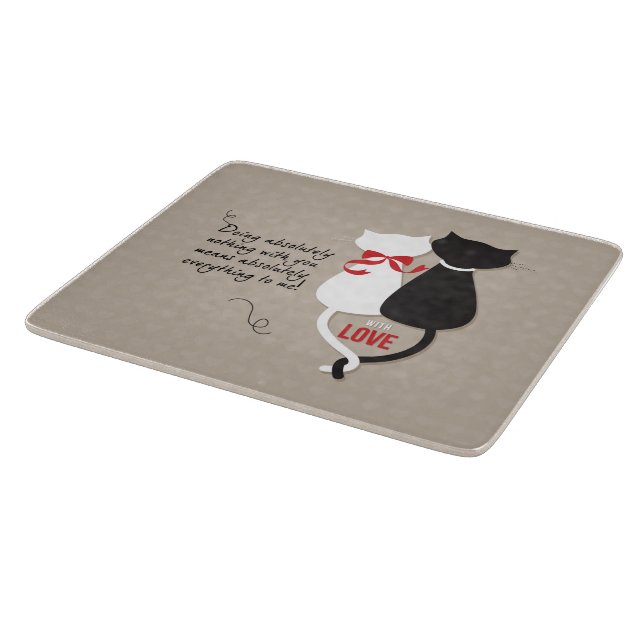 Cats in Love Cutting Board (Corner)