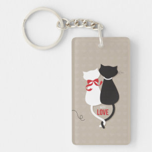 Cats in Love Keychain