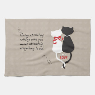 Cats in Love Kitchen Towel