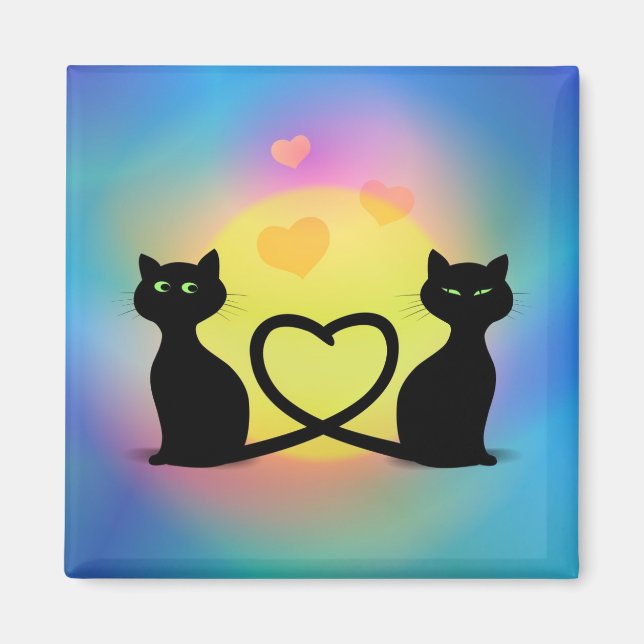 Cats In Love Magnet (Front)