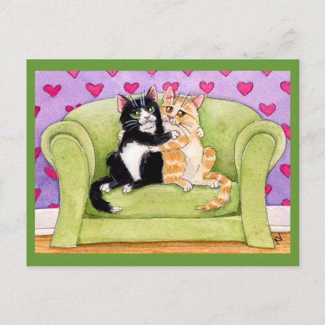 Cats in love postcard (Front)