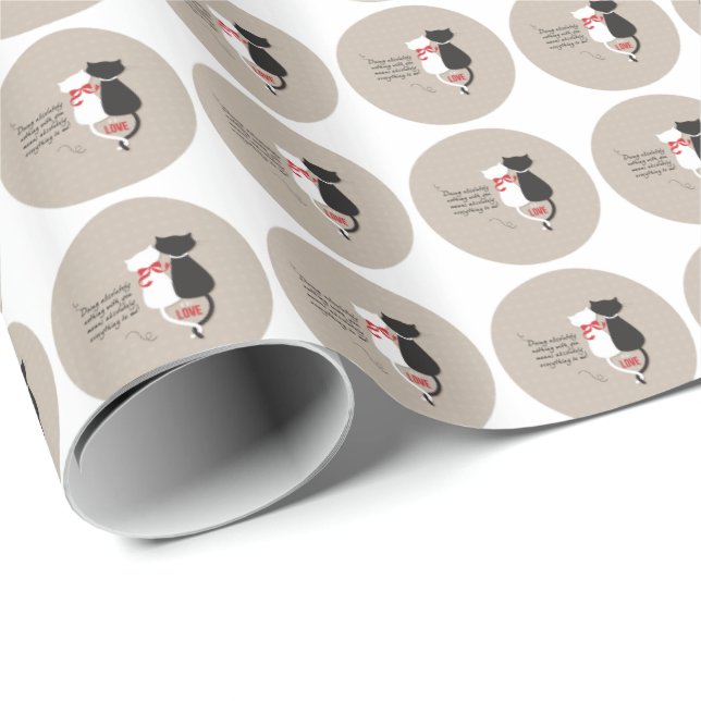 Cats in Love Wrapping Paper (Roll Corner)