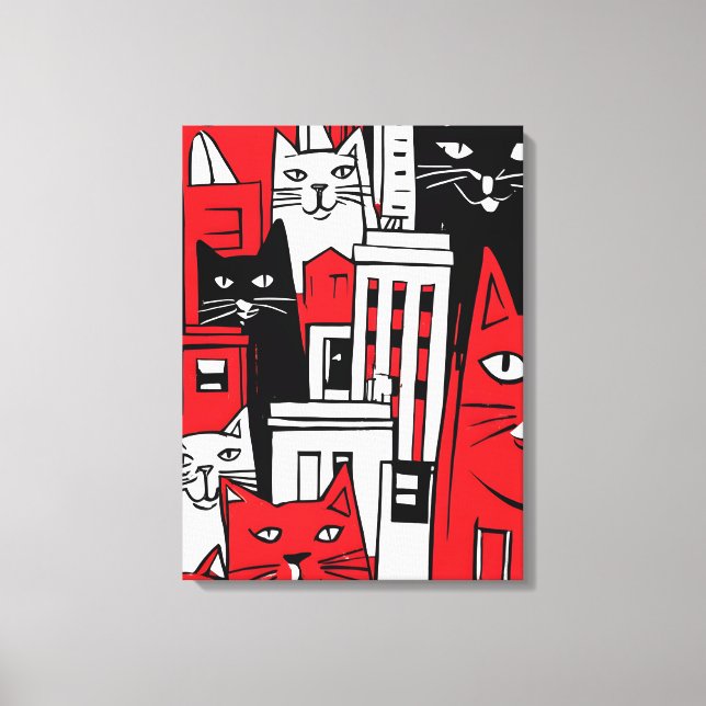 Cats in New York  Canvas Print (Front)