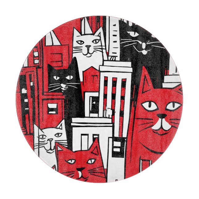 Cats in New York Cutting Board (Front)