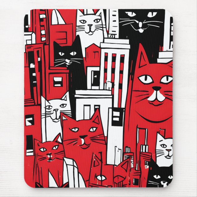 Cats in New York Mouse Pad (Front)