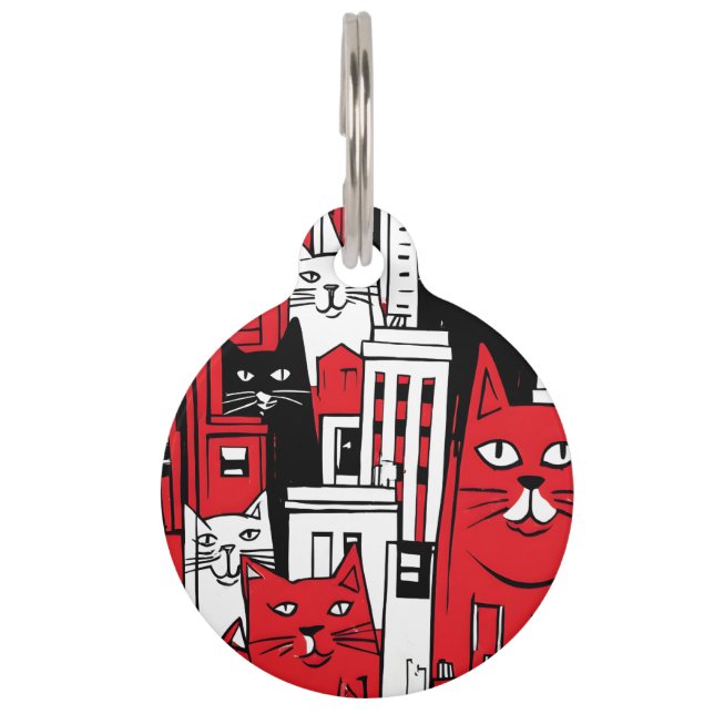 Cats in New York Pet Tag (Front)