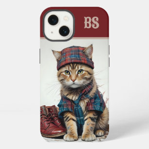 Cats in Scottish Disguise – charming tartan cats iPhone 13 Case