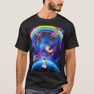Cats In Space Kitten Outerspace Galaxy  Cat T-Shirt