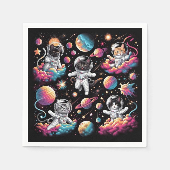 Cats in space napkins! napkin (Front)