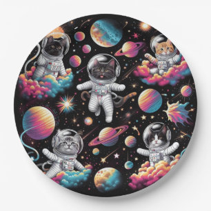 Cats in space paper plates! plate