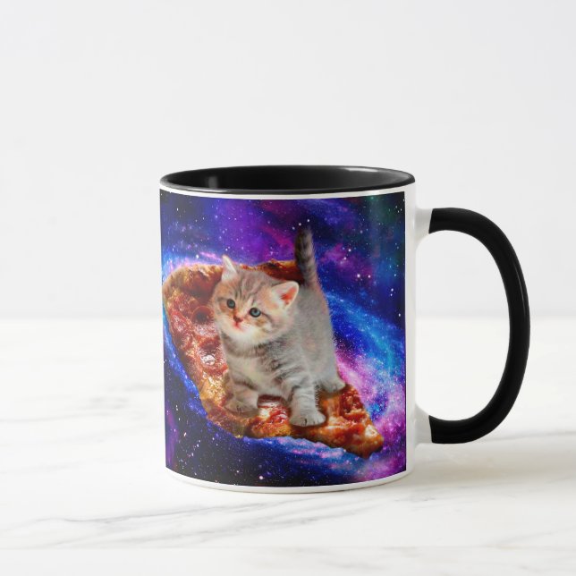 Cats in space pizza mug (Right)