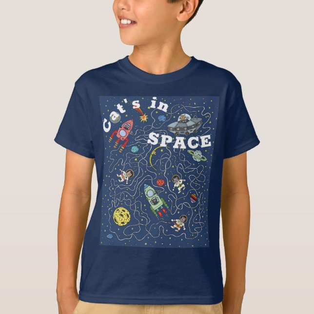Cat's In Space T-Shirt (Front)