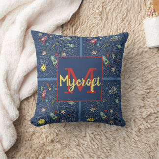 Cat's In Space Throw Pillow