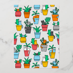 Cats in the flowerpots